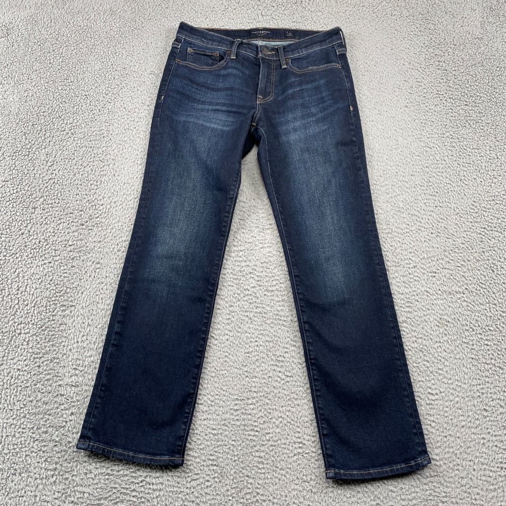 Lucky Brand Jeans Womens 8/29 Blue Sweet Straight Mid Rise Ankle Dark Wash Denim
